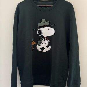 Snoopy Dark Green Zara Crew Sweatshirt